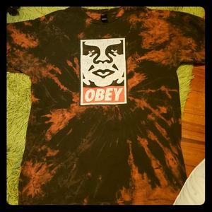Obey bleach dyed t-shirt